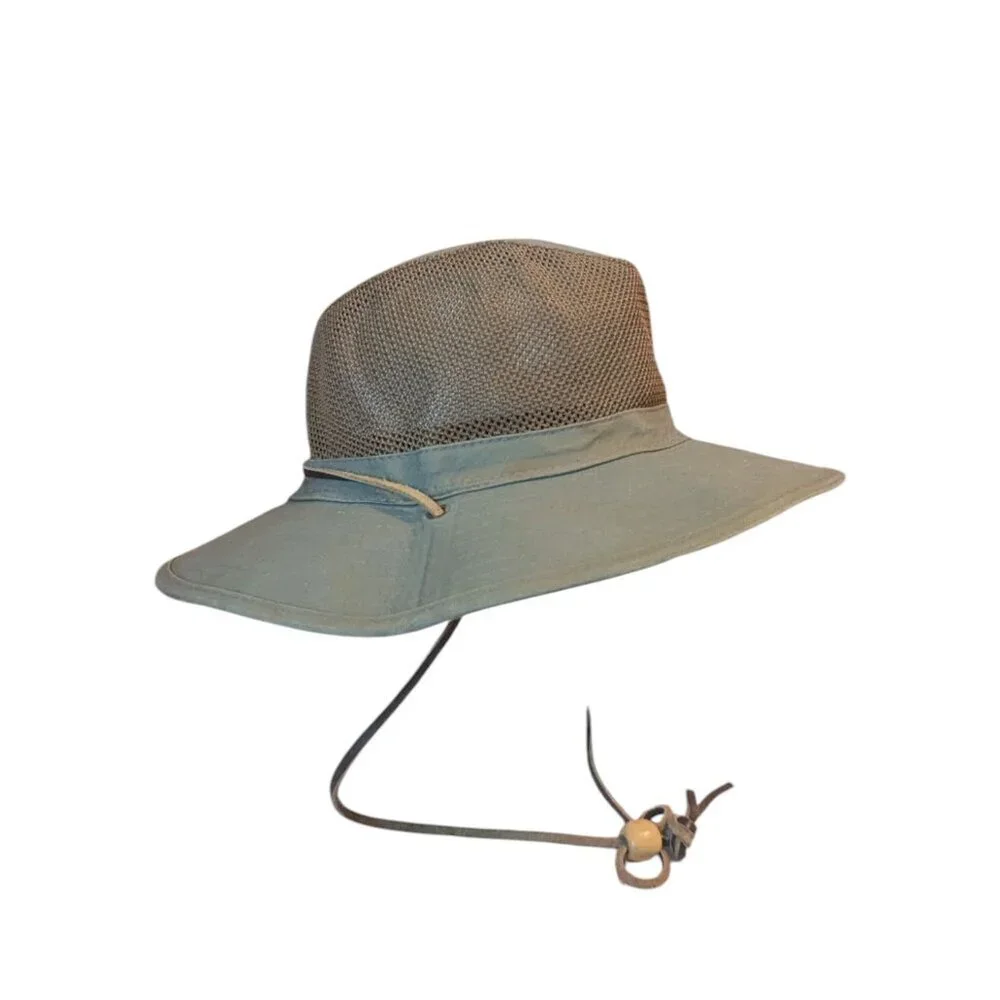 Red Head Hat Safari Fishing Vented Outback Leather Strap Wide Brim Unisex SPF‎